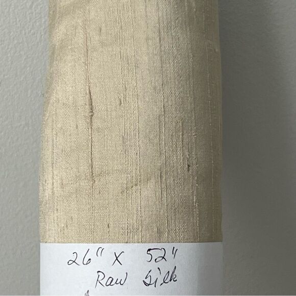 Raw Silk Fabric Remnants 1/2 - 3/4 yard cuts, Gold, Ivory, Silver, Turquoise - Picture 11 of 14